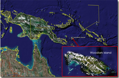 Woodlark island map