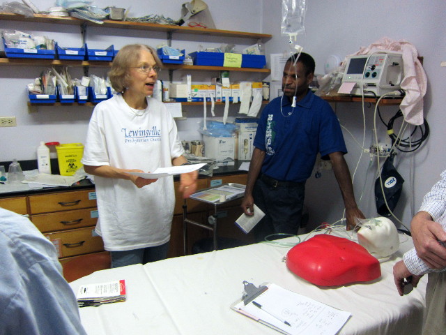 Helen Instructs Clinic Staff