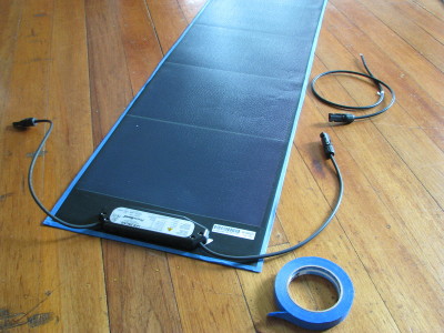 Flexible Unisolar Panel on floor