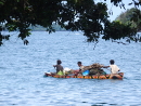 Madang Canoe with goods